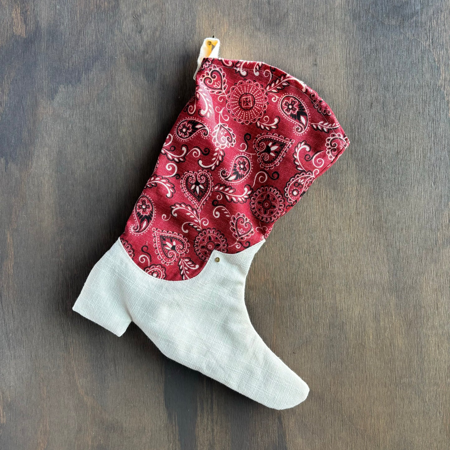 Bandana Print Cowboy Boot Stocking