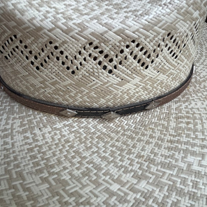 Twister Straw Hat with Leather Band