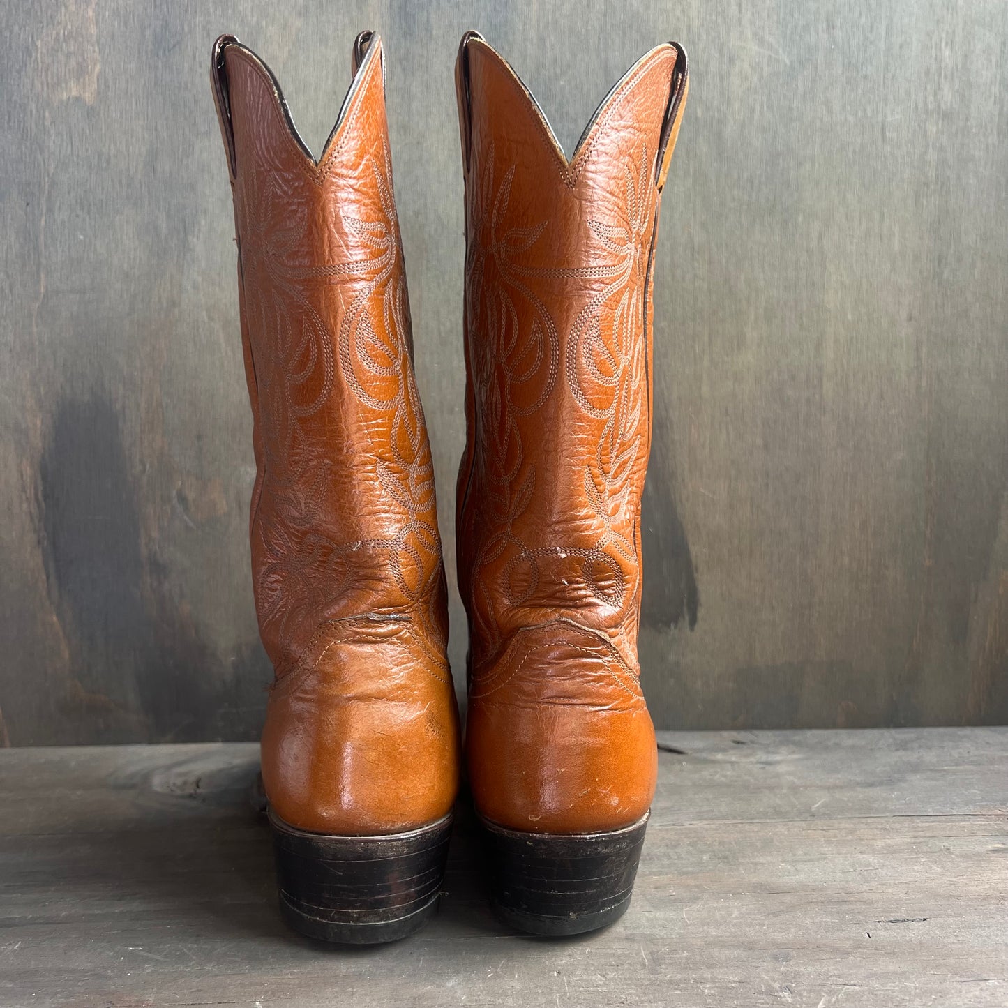 Justin Tan Leather Cowboy Boots