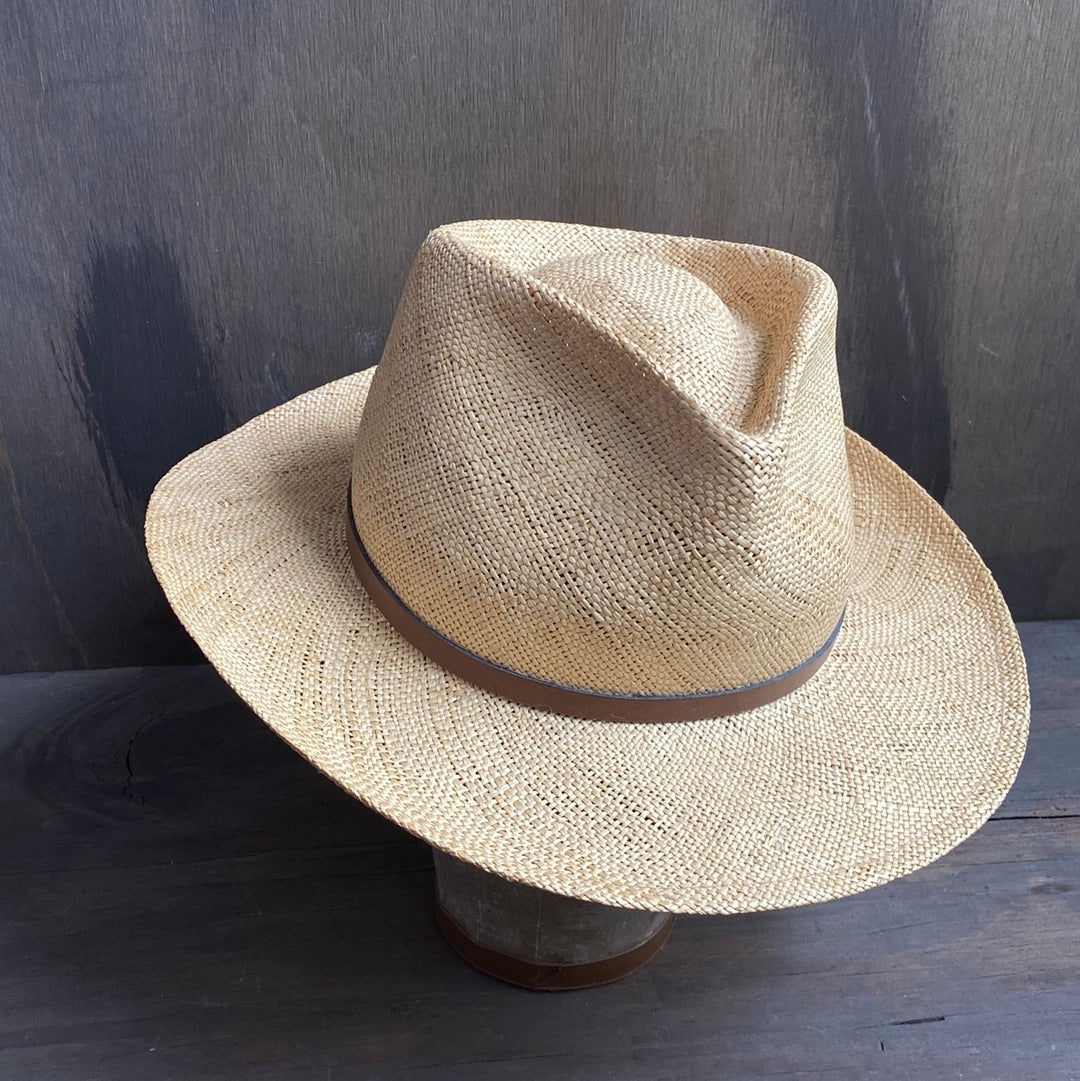 Stetson Straw Hat with Leather Band