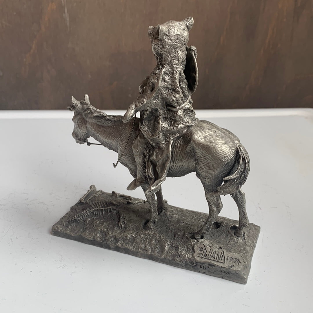 Pewter “Crow Scout” sculpture