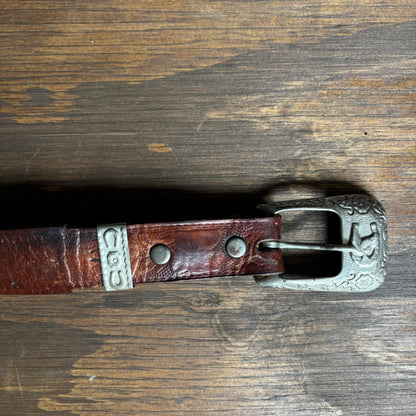 Kids Brown Leather Belt