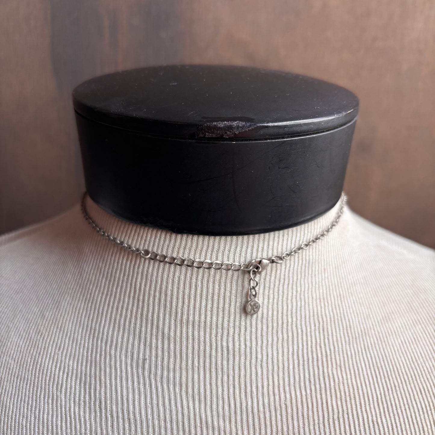 Brushed Metal Abstract Necklace