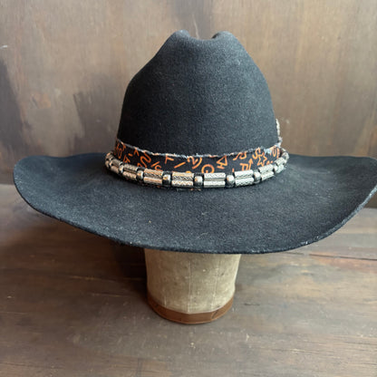 Vintage Silver Beaded Hat Band