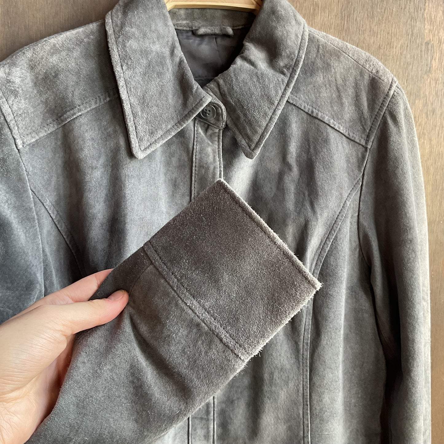 Vintage Grey Suede Jacket