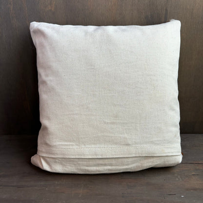 Brown and White Cowhide Pillow