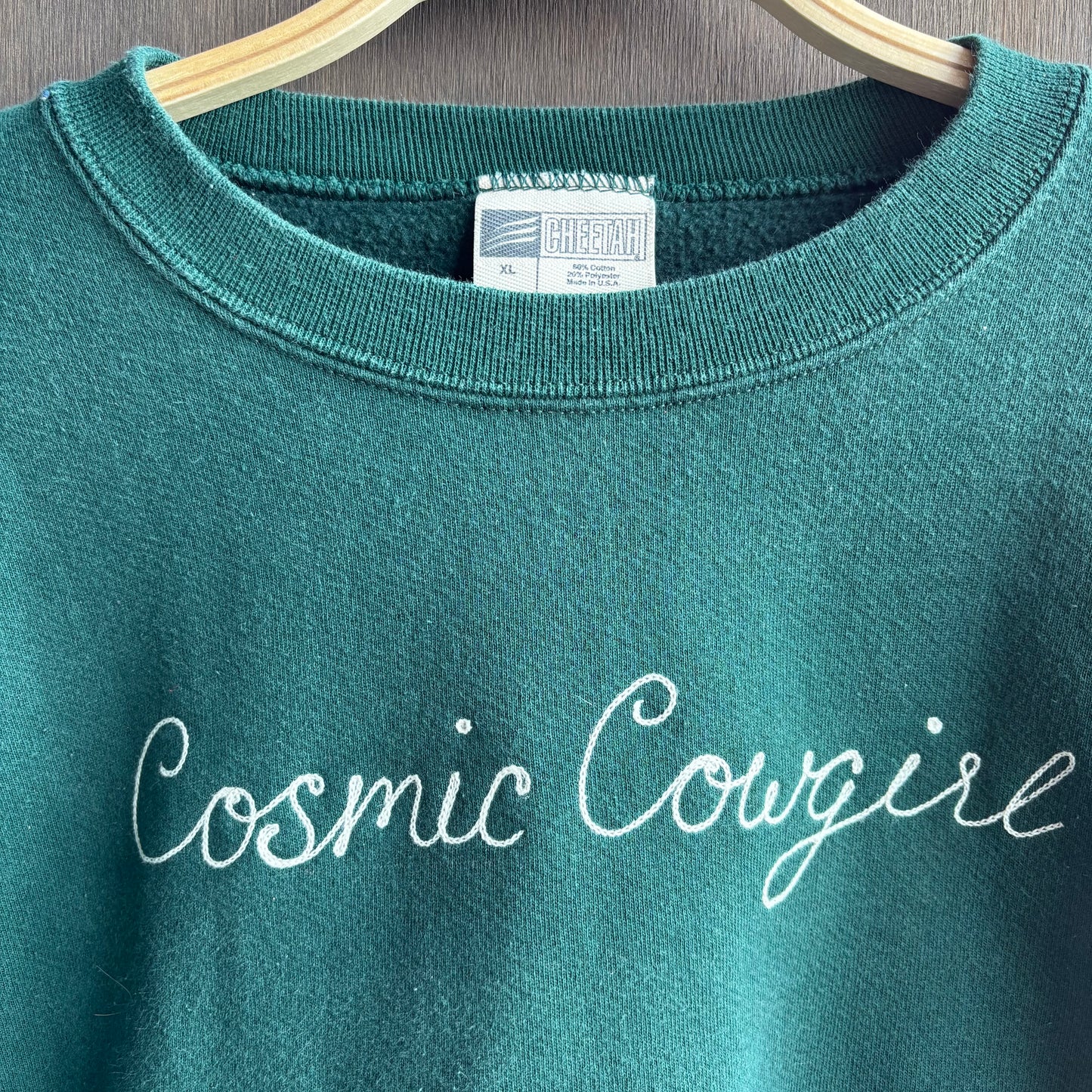 Custom Green "Cosmic Cowgirl" Sweatshirt