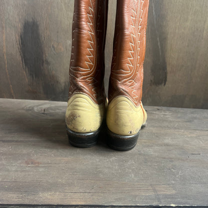 Tony Lama Two-Tone Leather and Lizard Boots