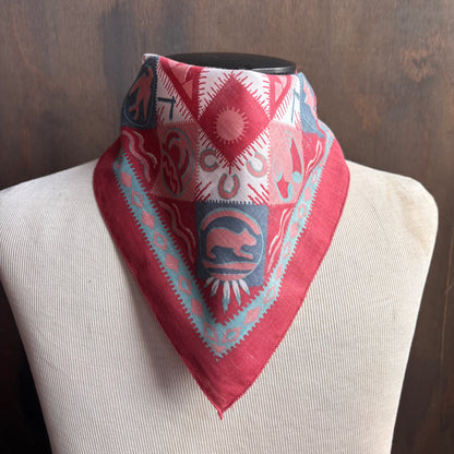 Pink and Teal Southwestern Bandana