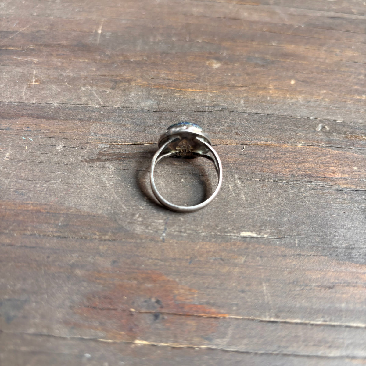 Vintage Sterling Silver Azurite-Malachite Ring