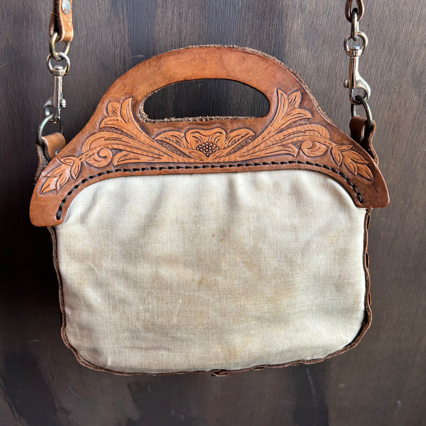 Vintage Tooled Leather Bag