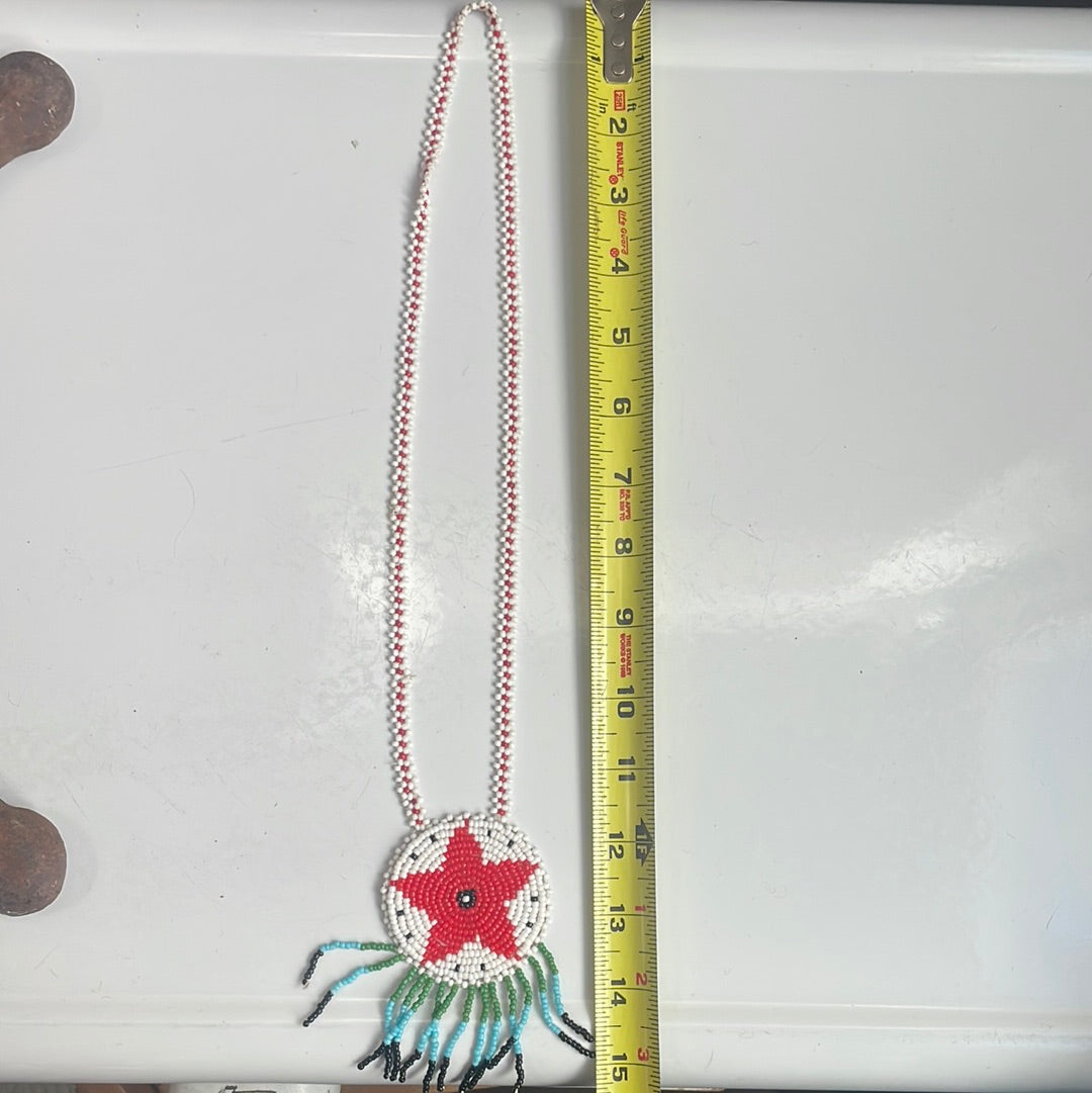 Beaded Star Medallion Necklace