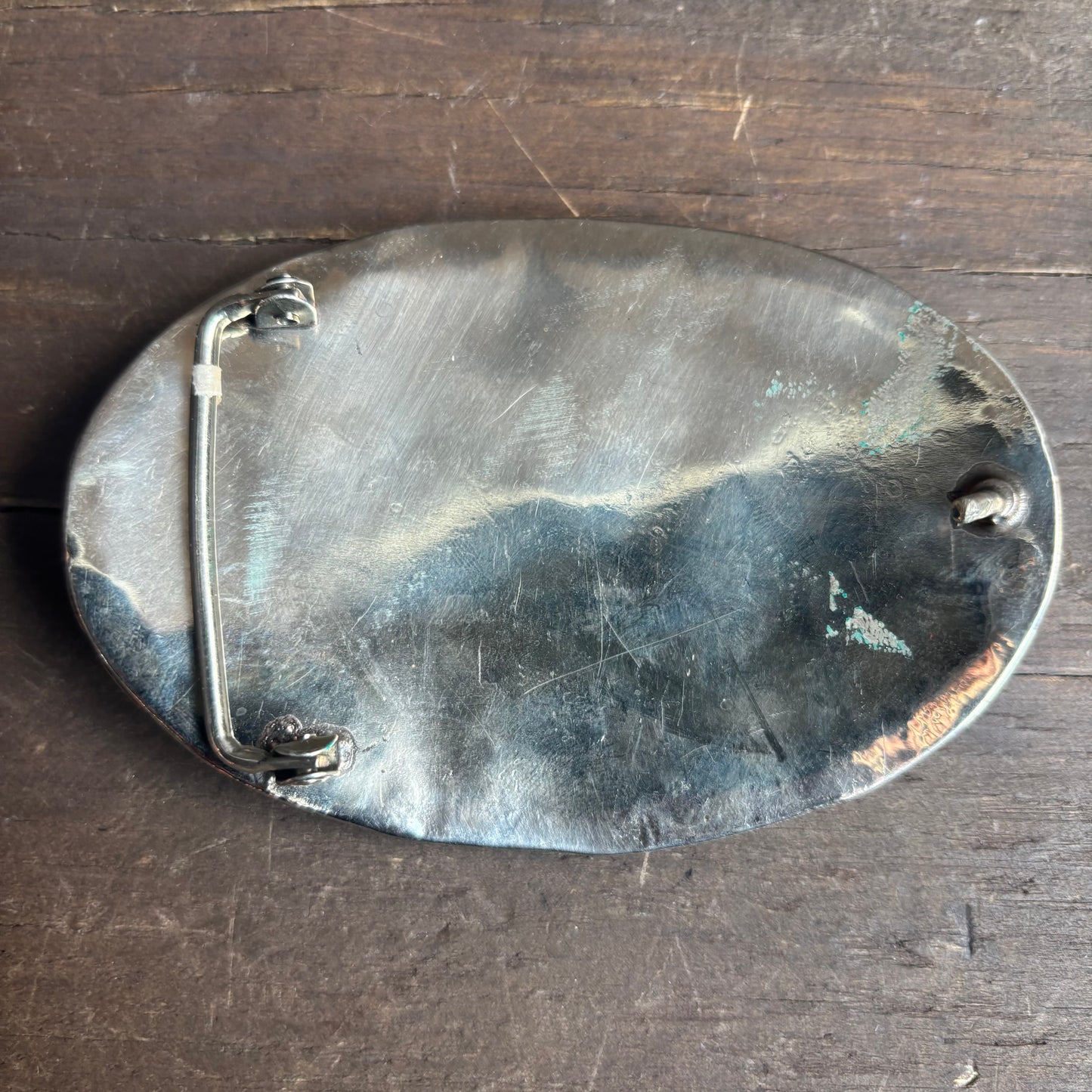 Silver Turquoise Stone Belt Buckle