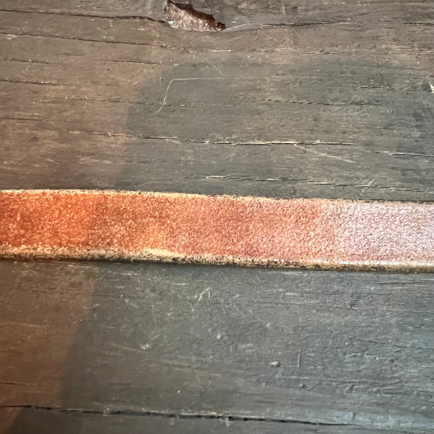 Thin Tooled Leather Belt
