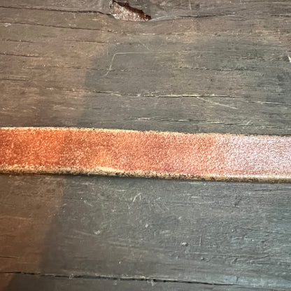Thin Tooled Leather Belt