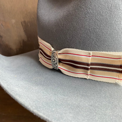 Bailey Gray Wool Hat with Striped Band