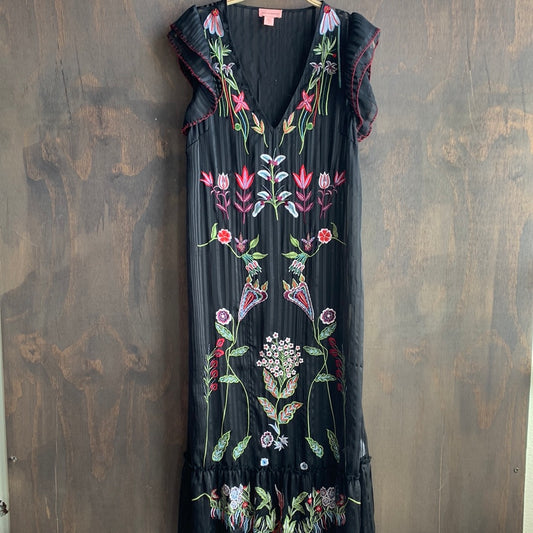 Sheer Embroidered Dress