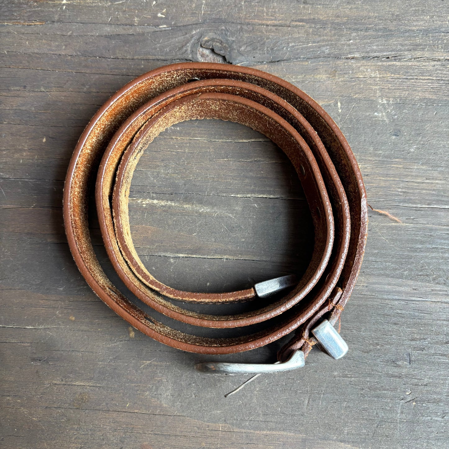Tan Leather Belt with Conchos