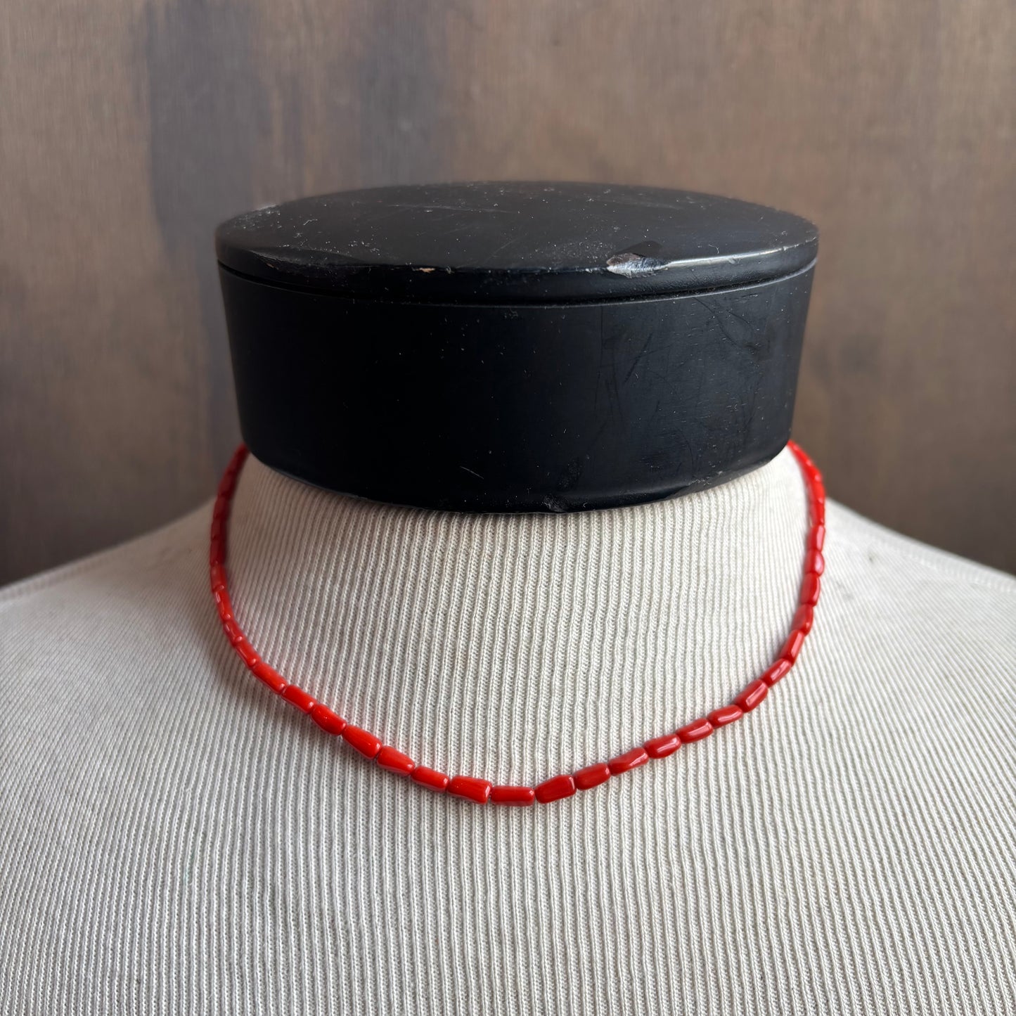 Red Coral Beaded Necklace