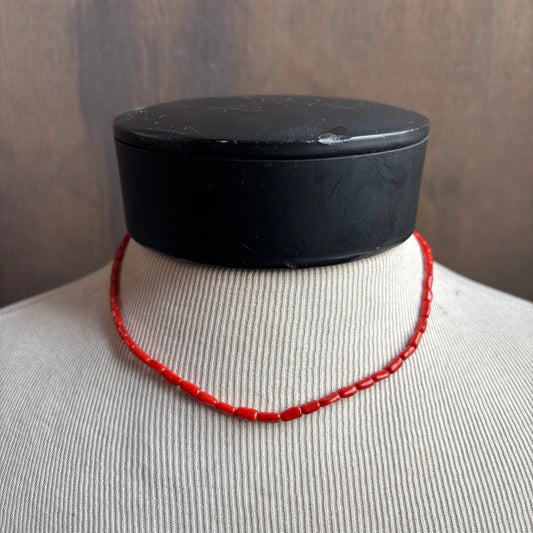 Red Coral Beaded Necklace