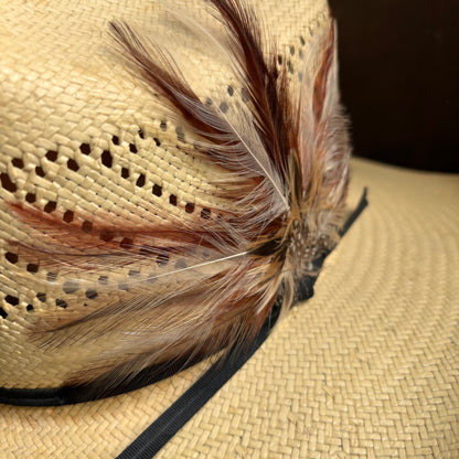Bee Cool Straw Hat with Feather