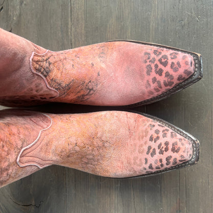 Old Gringo Pink Cheetah Print Cowgirl Boots