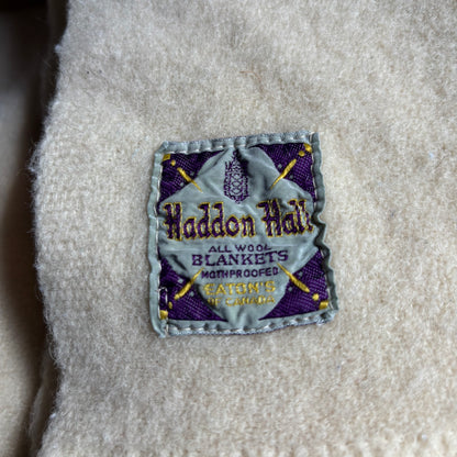 Vintage Haddon Hall Cream Blanket