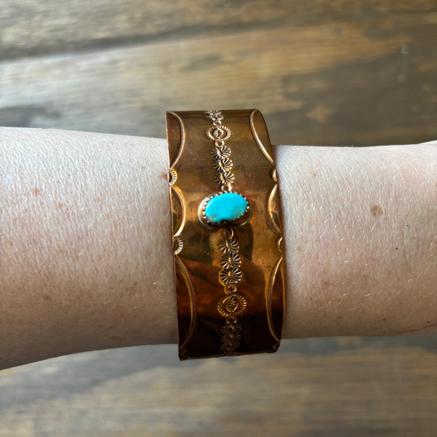 Tooled Copper Cuff Bracelet