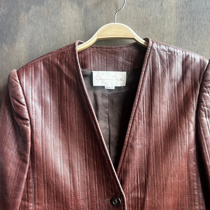 Oscar De La Renta Leather Jacket
