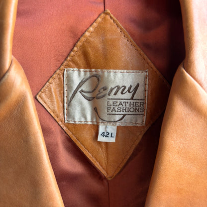 Vintage Remy Tan Leather Blazer