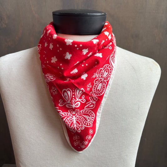 Vintage Red Cotton Bandana