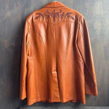 Remy Tan Leather Blazer