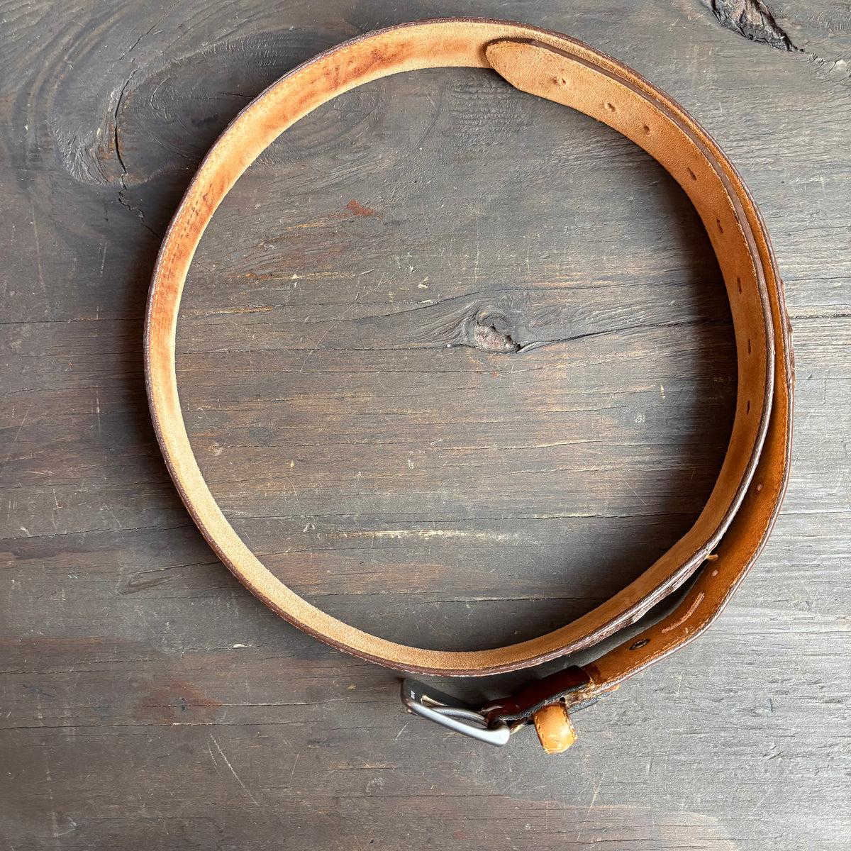 Tony Lama Tan Ostrich Belt