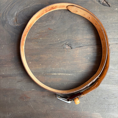 Tony Lama Tan Ostrich Belt
