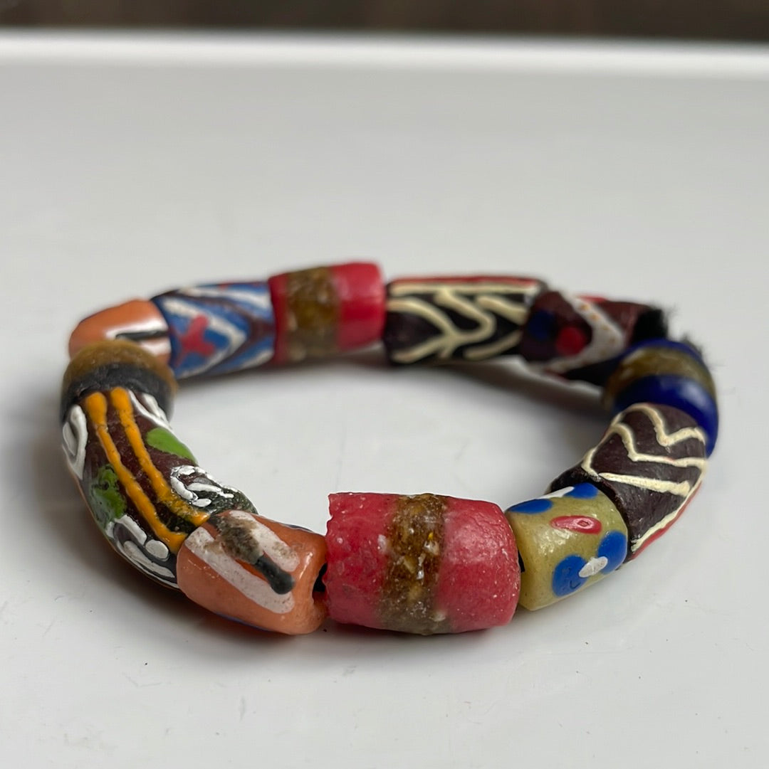 African Ethnic Tube Beaded Bracelet