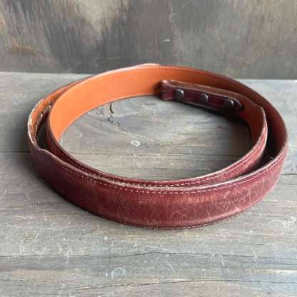 Burgundy leather belt