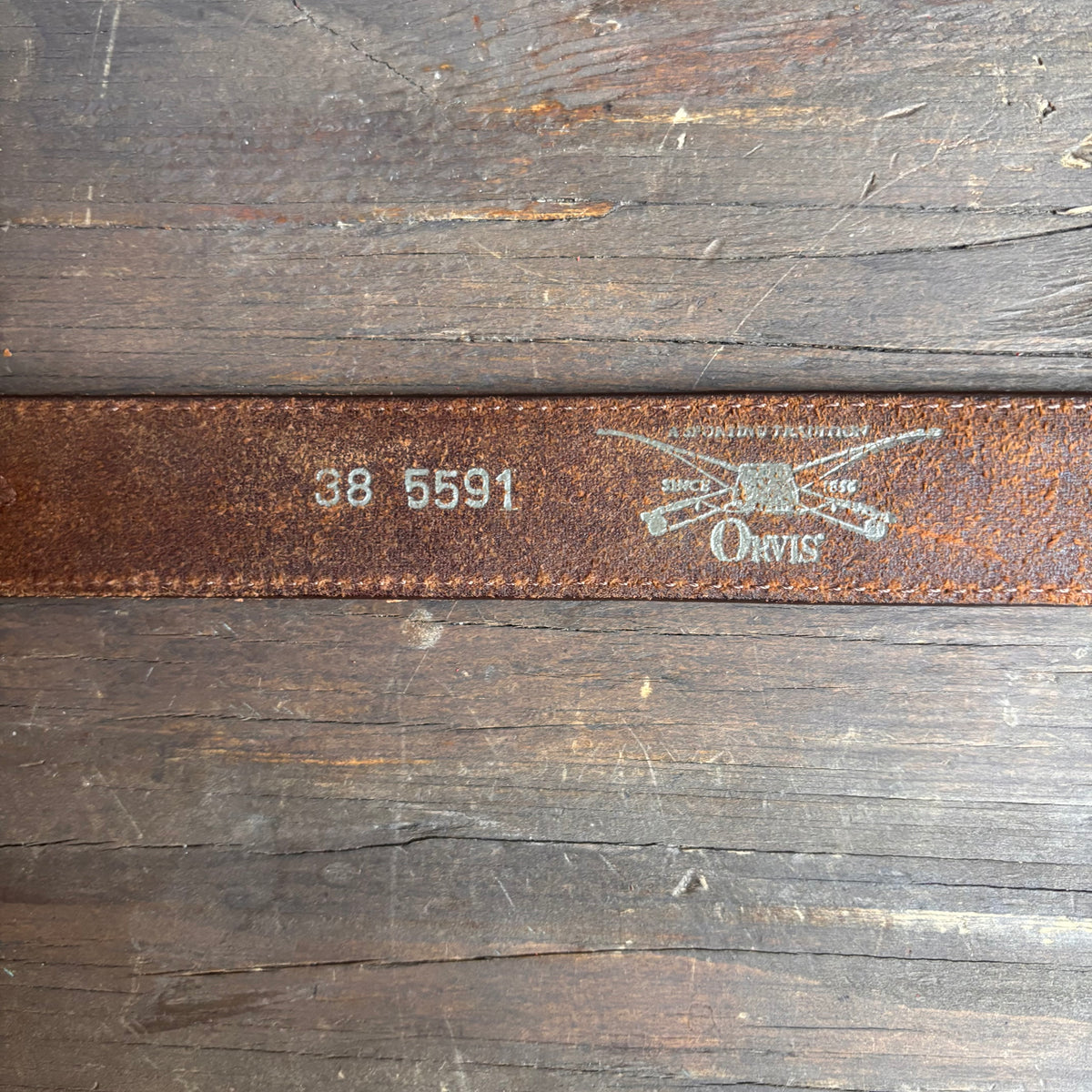 Vintage Orvis Brown Leather Belt