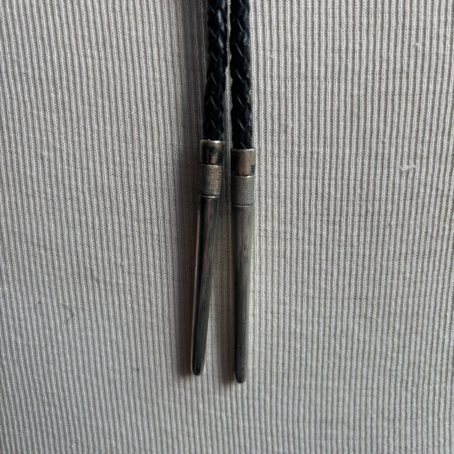 Sterling Silver and Turquoise Bolo on Black Tie