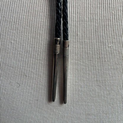 Sterling Silver and Turquoise Bolo on Black Tie