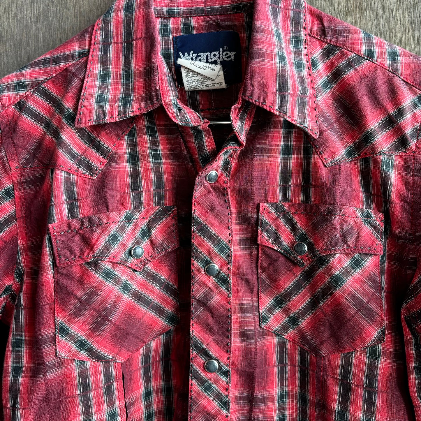 Wrangler Kids Red Button Up