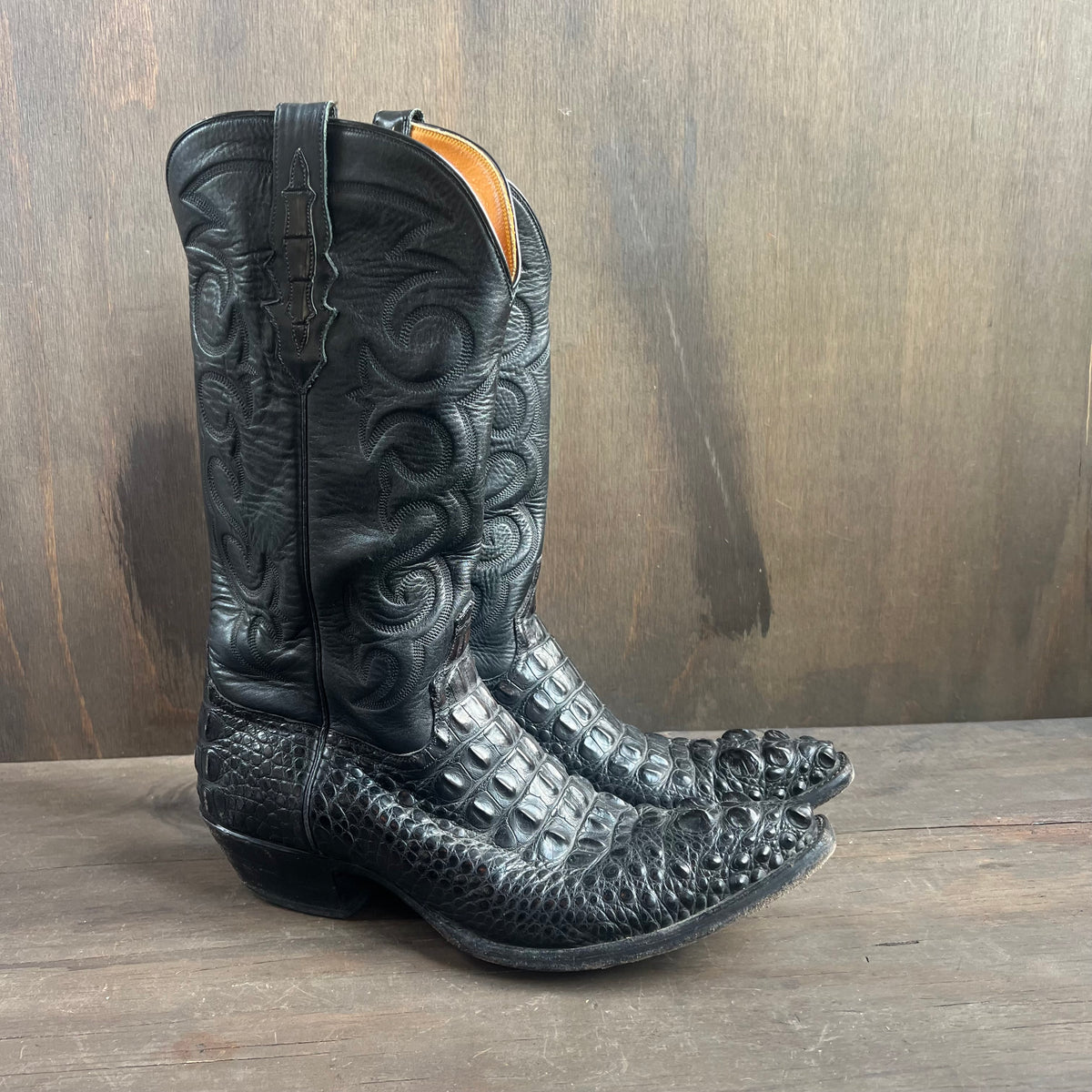 Mens authentic Mezlan custom black alligator boots size 10 Men main image 4