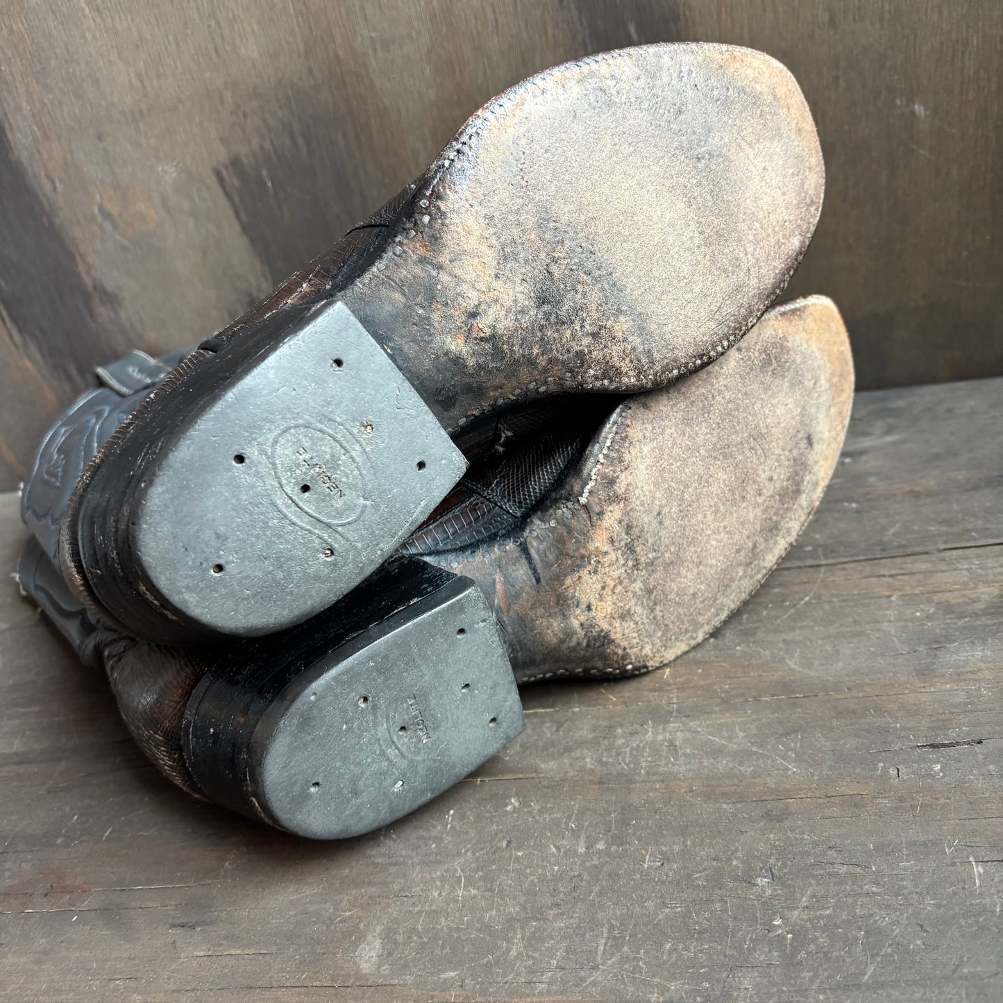 Custom Two-Tone Reptile Foot Boot