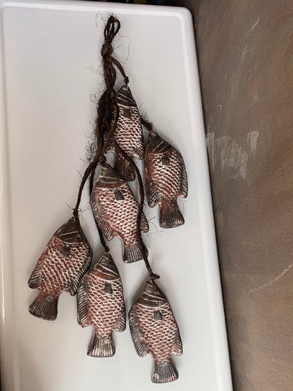 Hanging ceramic fish decoration