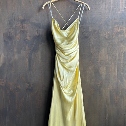 Shonajoy Yellow Spaghetti Strap Dress