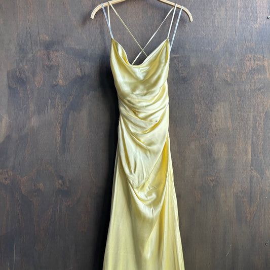 Shonajoy Yellow Spaghetti Strap Dress