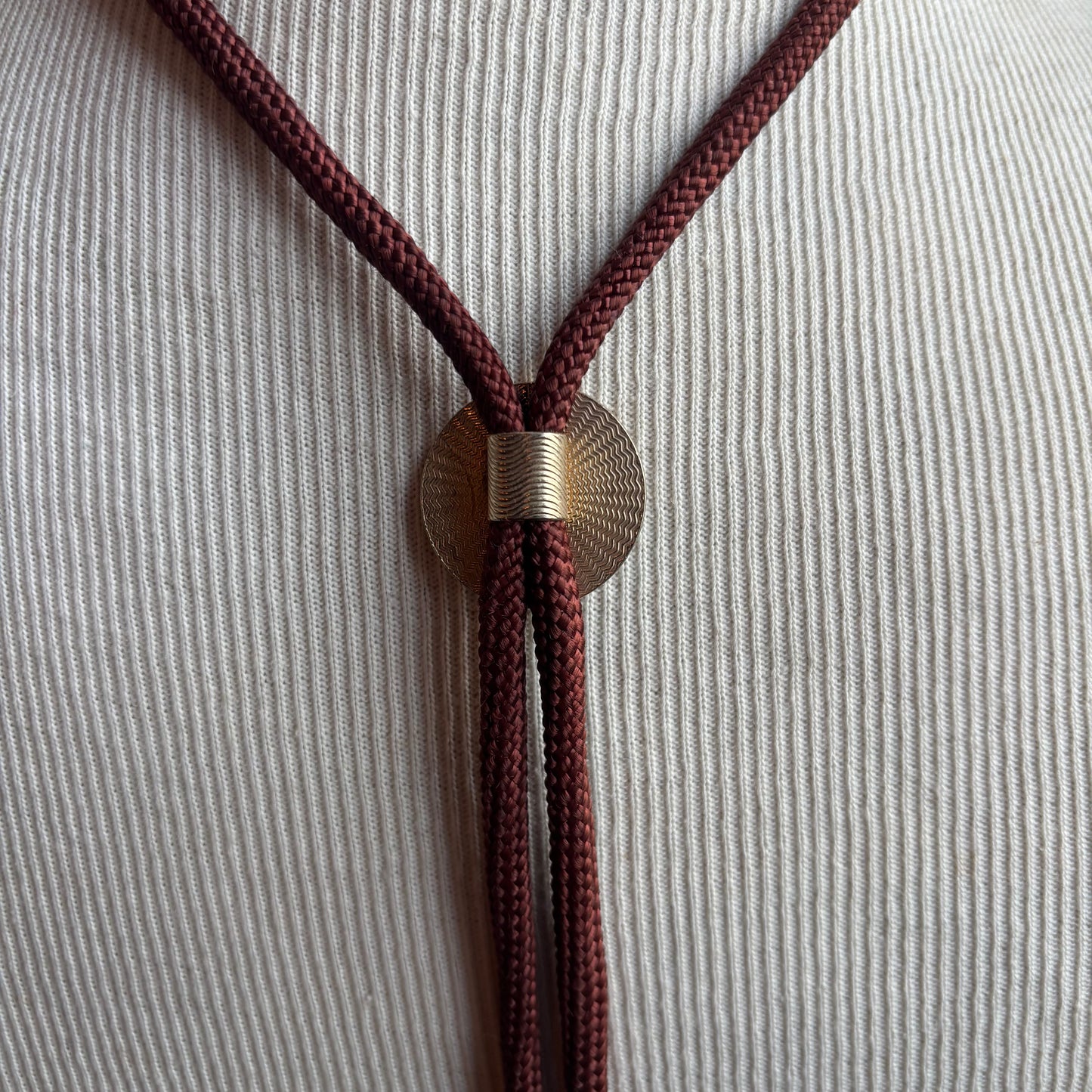 Fraternal Order of Eagles Bolo on Brown Tie