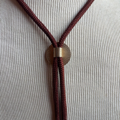 Fraternal Order of Eagles Bolo on Brown Tie