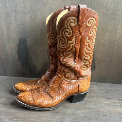 Tony Lama Leather and Snakeskin Boots