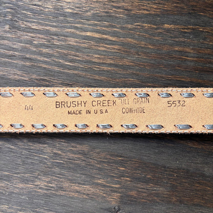 Brushy Creek Tooled Leather Acorn Belt