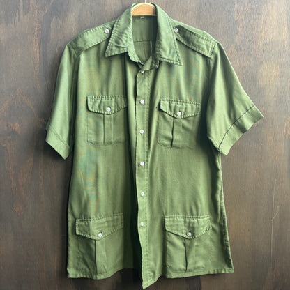 Vintage Short Sleeve Fatigue Button Up